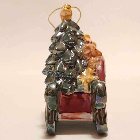 Thomas Kinkade Glitter Sleigh Porcelain Ornament New Bradford Editions 2004 BNIP - Picture 6 of 14